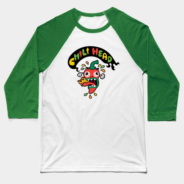 Chili Head Baseball T-Shirt by Andibird